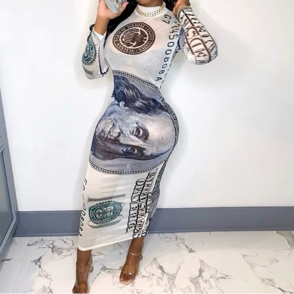 Woman $ Long Pencil Dress - Picture 1 of 6